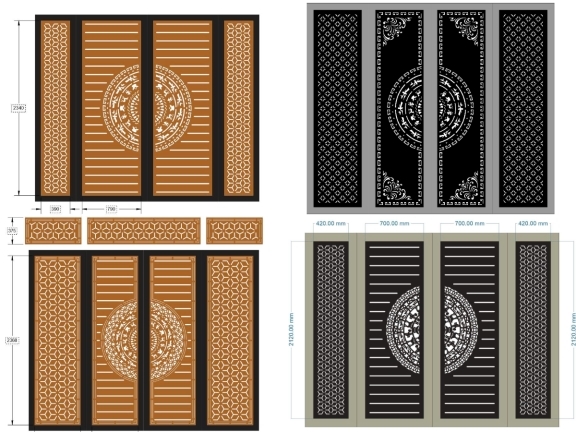 Cổng Hiện Đại Kết Hợp Hoa Văn Nghệ Thuật