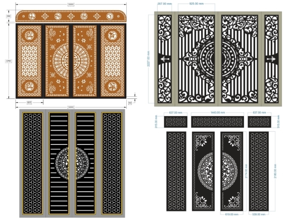 Cổng Hiện Đại Khung Hộp Vuông