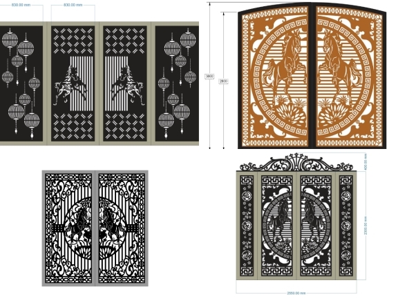 Cổng Ngựa CNC Nghệ Thuật