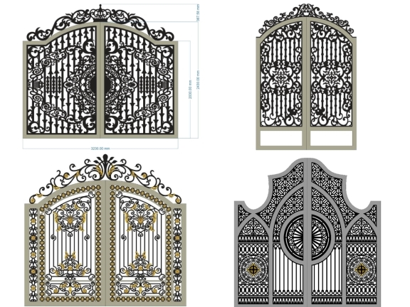 Cổng Vòm Cong Hoa Văn Cổ Điển Sang Trọng