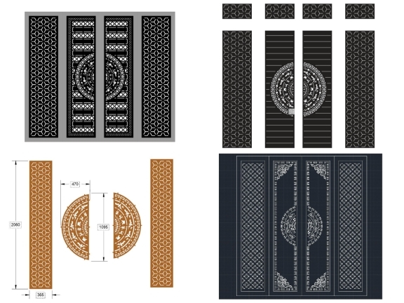 Bộ 10 mẫu cổng bông tuyết 4 cánh đơn giản đẹp mắt