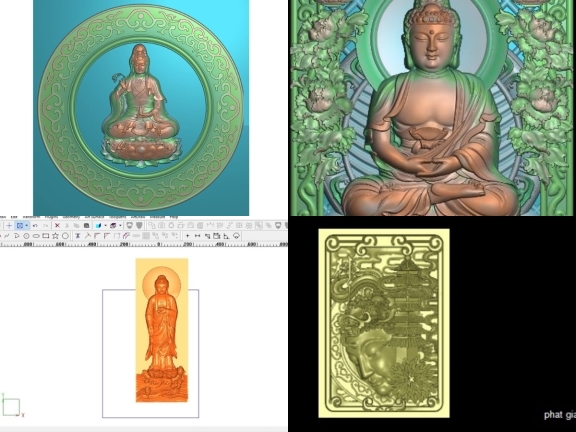 Download bộ 8 mẫu Phật giáo CNC jdpaint chi tiết