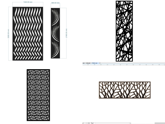 Download File Vách Ngăn CNC Họa Tiết Đơn Giản