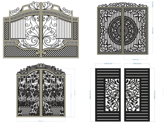File 15 mẫu cổng 2 cánh mới