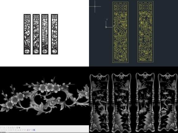 File CNC tổng hợp 5 file Tứ quý cực kỳ mới lạ