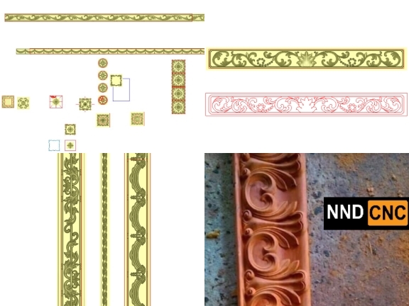 File jdpaint tổng hợp 9 mẫu Phào chỉ CNC cực đẹp