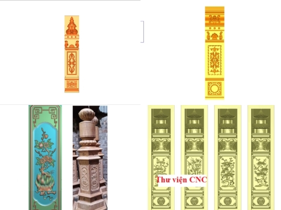 File jdpaint tổng hợp trọn bộ 8 mẫu Trụ cầu thang tuyệt đẹp