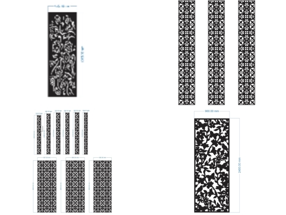 File vách ngăn CNC hoa văn đẹp mới