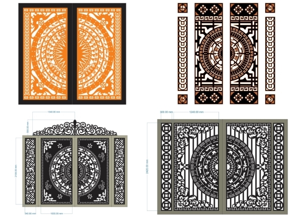 Hot 5 mẫu cổng 2 cánh trống đồng