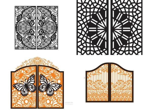 Mẫu 15 bộ bản vẽ cổng 2 cánh