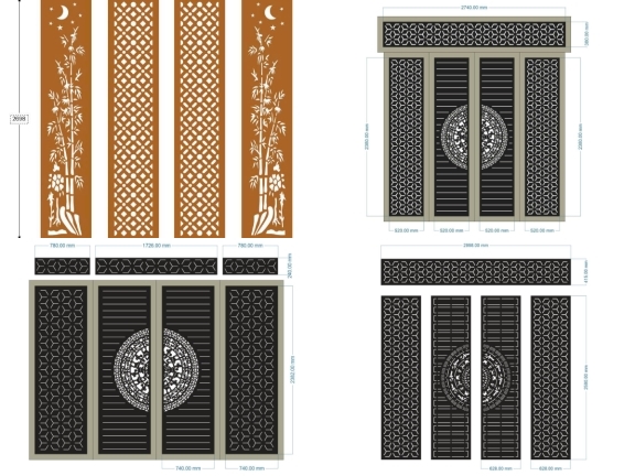 Mẫu 15 mẫu cổng 4 cánh mới nhất