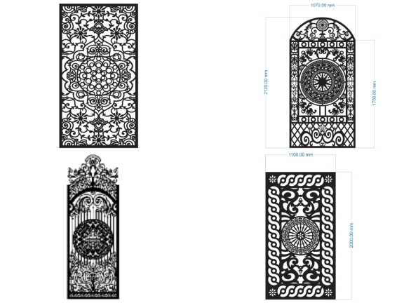 BST Mẫu Cổng 1 Cánh CNC Nghệ Thuật.