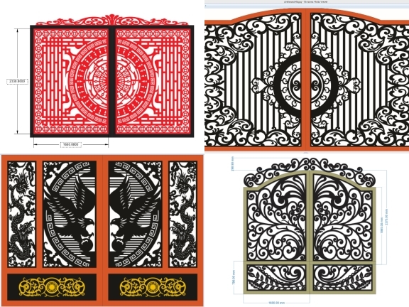 Mẫu cổng 2 cánh cho anh em tham khảo