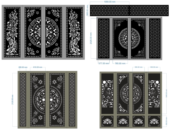 Mẫu Cổng 4 Cánh Hiện Đại Dễ Thi Công