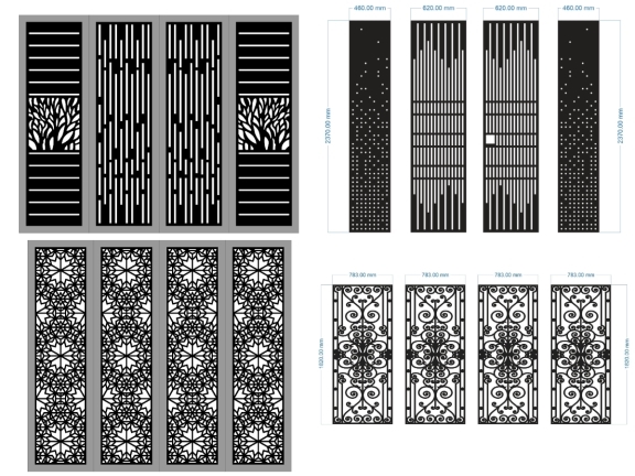 Mẫu Cổng 4 Cánh Hiện Đại Sang Trọng Tối Giản