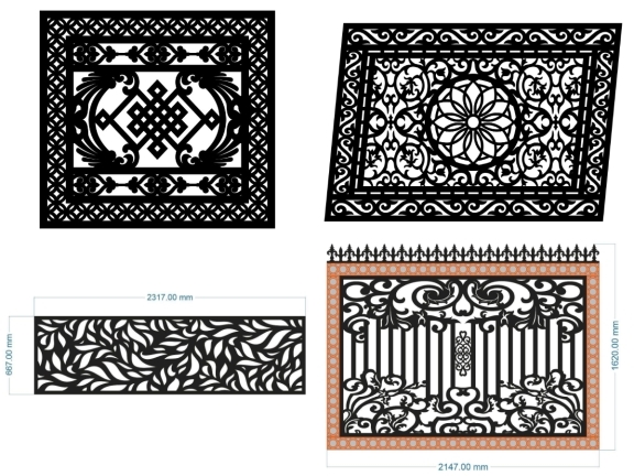 Mẫu hàng rào CNC trang trí