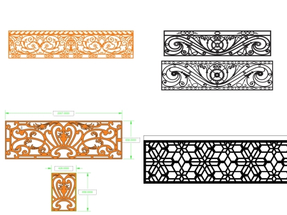Mẫu lan can CNC đơn giản sang trọng hiện đại
