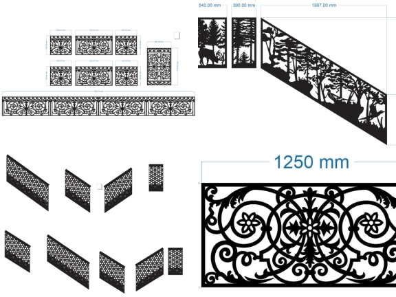Mẫu lan can CNC nghệ thuật