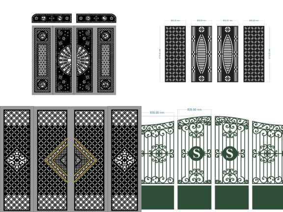 Mẫu thiết kế cổng 4 cánh mới nhất