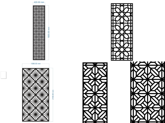 Mẫu vách ngăn CNC đơn giản phù hợp