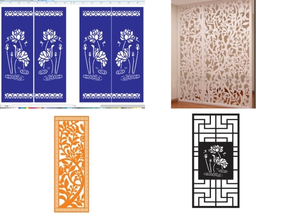 Mẫu vách ngăn hoa văn CNC sang trọng