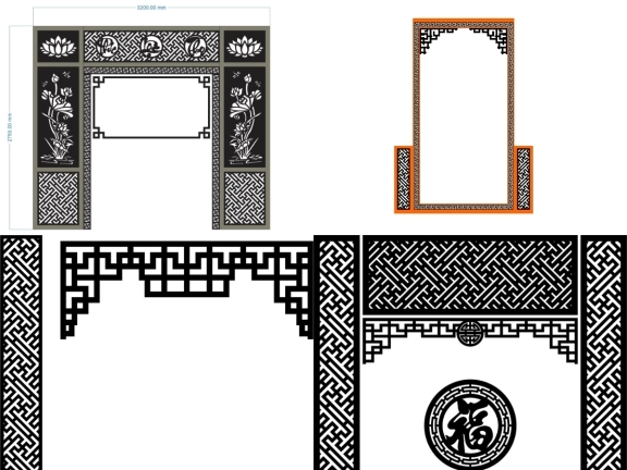 Mẫu Vách Thờ CNC Cho Không Gian Thờ Riêng