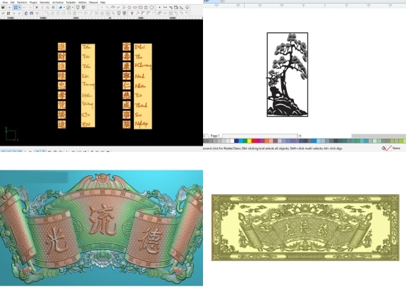 Sở hữu 5 thiết jdpaint cnc câu đối rất đẹp