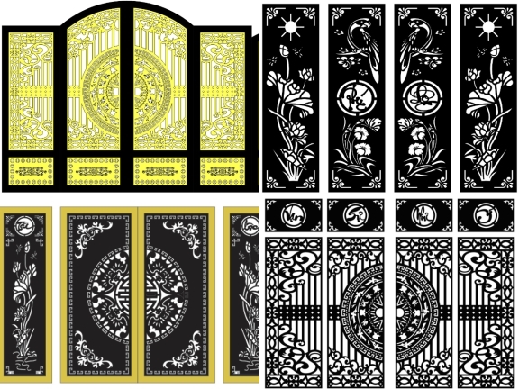 Thiết kế mẫu cổng cnc 4 cánh mới nhất