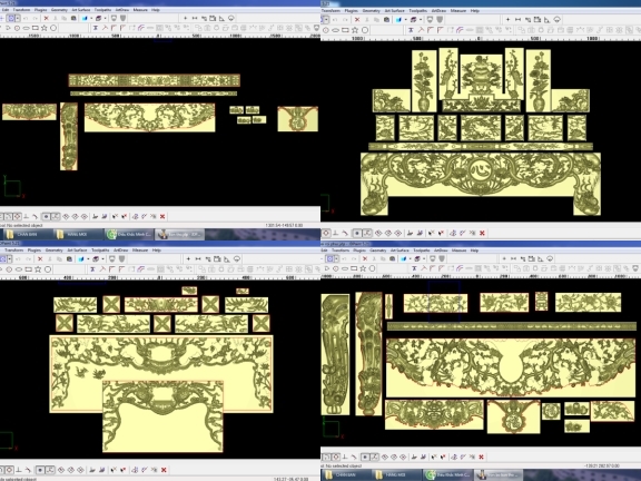 Thuviencnc chia sẻ 6 file hoa văn đồ thờ 3D Jdpaint