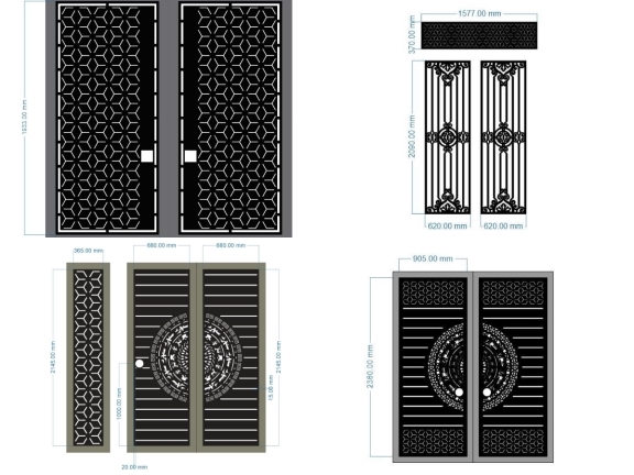 Tổng hợp 10 mẫu cổng 2 cánh bông tuyết