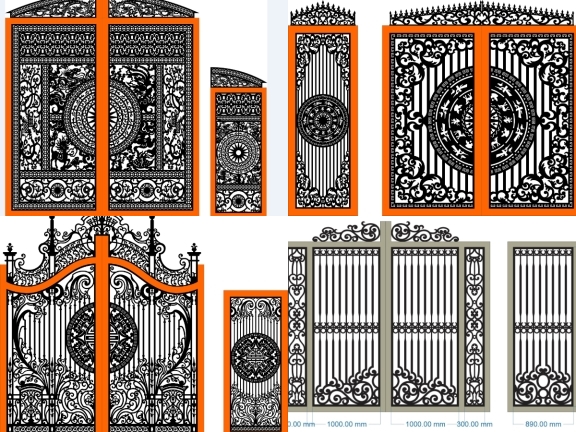BST tổng hợp 5 mẫu cổng 2 cánh có cổng phụ