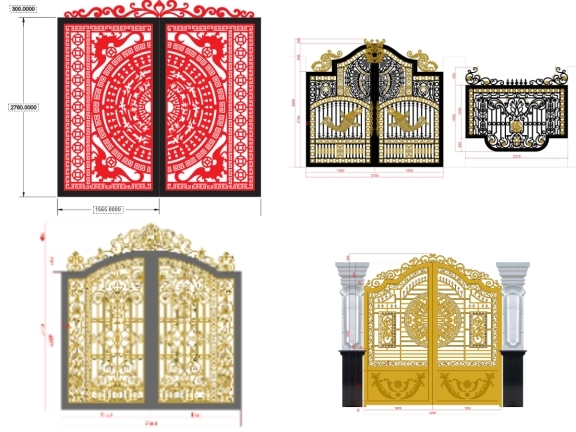 Tổng hợp 10 mẫu cổng 2 cánh mái vòm giá rẻ đẹp mắt