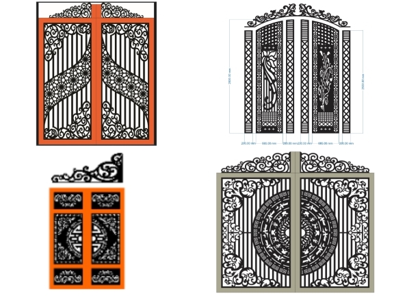 Tổng hợp 6 mẫu cổng 2 cánh mái vòm giá rẻ