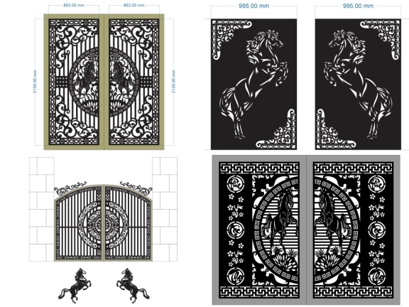 Tổng hợp 8 mẫu cổng 2 cánh ngựa