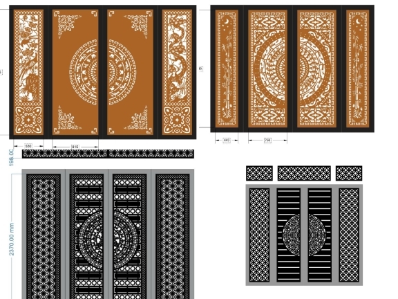 Tổng hợp 10 mẫu cổng 4 cánh trống đồng mới nhất đẹp