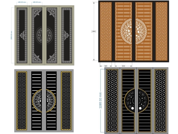Tổng hợp 10 mẫu cổng 4 cánh trống đồng mới nhất 2026