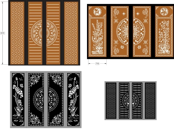 10 mẫu cổng 4 cánh trống đồng mới