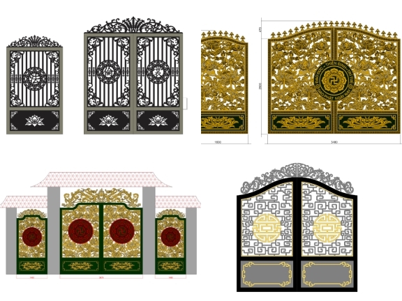 Tổng hợp 10 mẫu cổng chùa 2 cánh đẹp mắt 2026