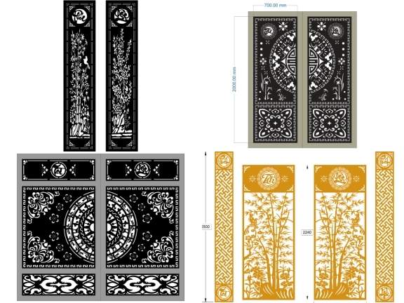 BST tổng hợp 10 mẫu cổng 2 cánh tài lộc