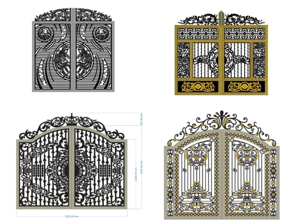 Tổng hợp 11 mẫu cổng 2 cánh mái vòm