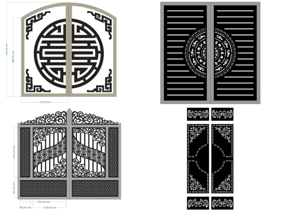 BST Tổng hợp 15 mẫu cổng 2 cánh mới