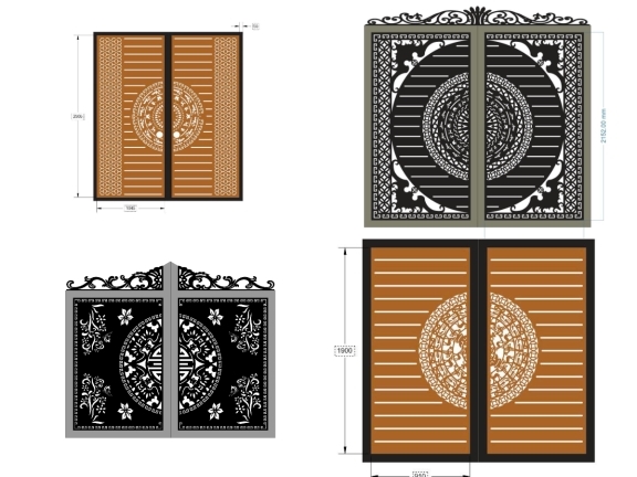 BST tổng hợp 15 mẫu cổng 2 cánh mới đẹp mắt