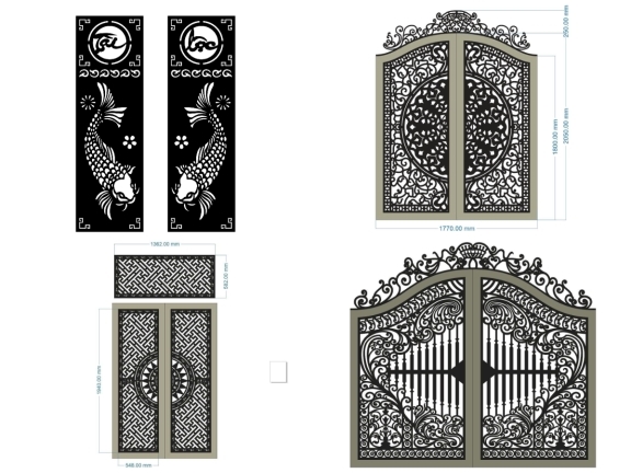 BST Tổng hợp 14 mẫu cổng 2 cánh