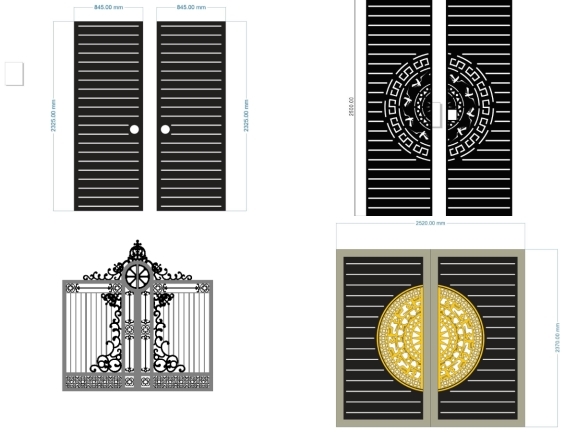 Tổng hợp 12 mẫu cổng hoa văn hiện đại đẹp