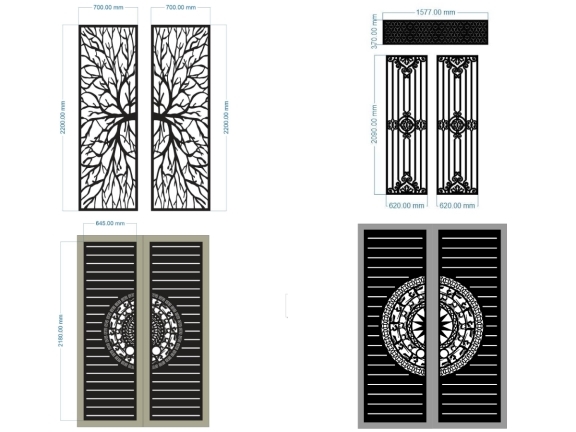 BST tổng hợp 12 mẫu cổng hoa văn hiện đại đẹp