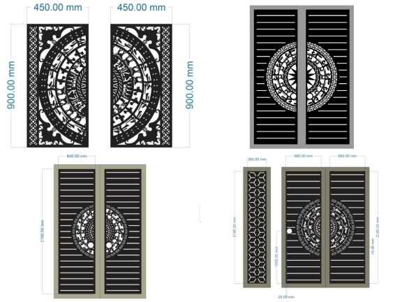 BST tổng hợp 15 mẫu cổng trống đồng