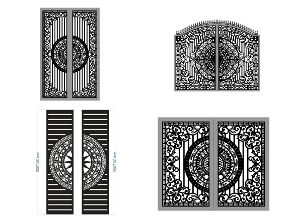 Tổng hợp 15 mẫu cổng trống 2 cánh đồng mới nhất