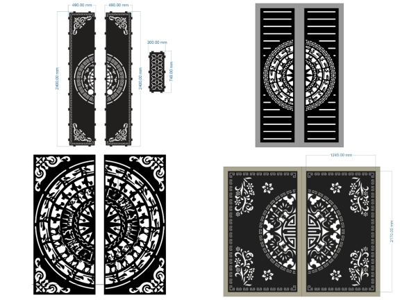 Tổng hợp 10 mẫu cổng 2 cánh trống đồng mới nhất