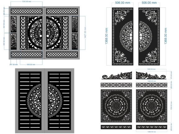 Tổng hợp 15 mẫu cổng 2 cánh trống đồng mới nhất