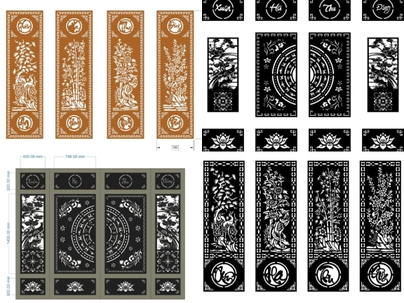 Tổng hợp 15 mẫu cổng xuân hạ thu đông